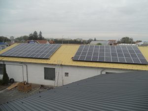 Nyíregyházi üzem napelemes rendszere