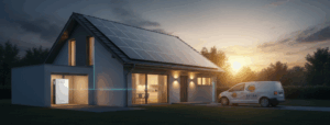 Otthoni energiatároló rendszer családi házhoz